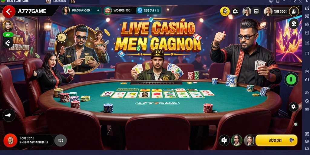 Screenshot A777GAME menampilkan gameplay Live Casino yang menarik dan interaktif.