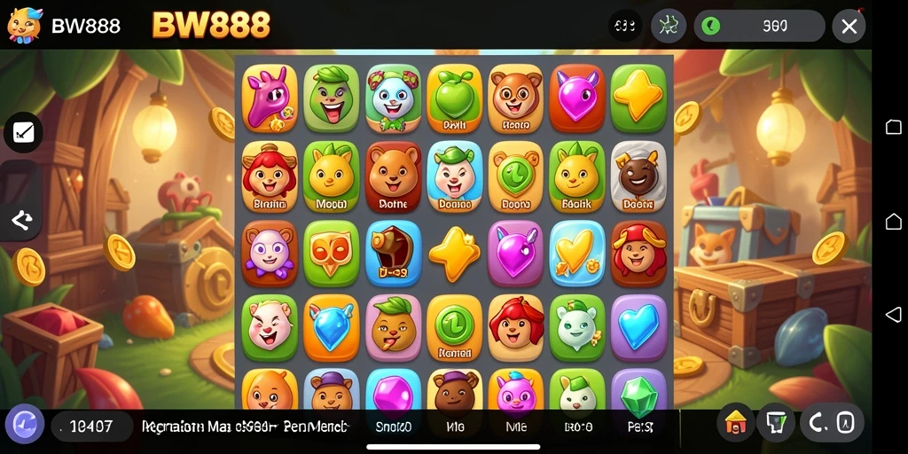 Tangkap momen seru dalam game Match-3 BW888 dengan gameplay penuh warna.