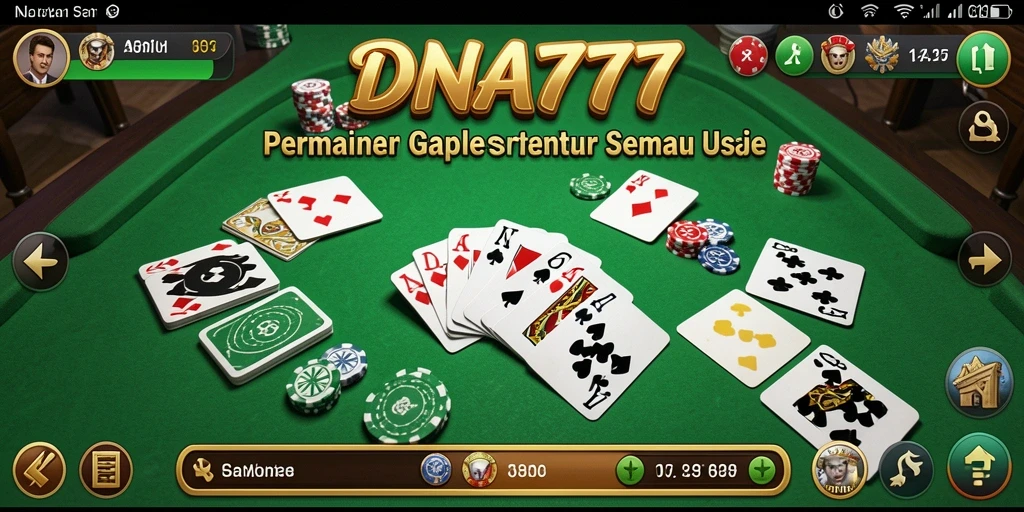 Tampilan gameplay seru Gaple di DNA777 dengan fitur menarik.