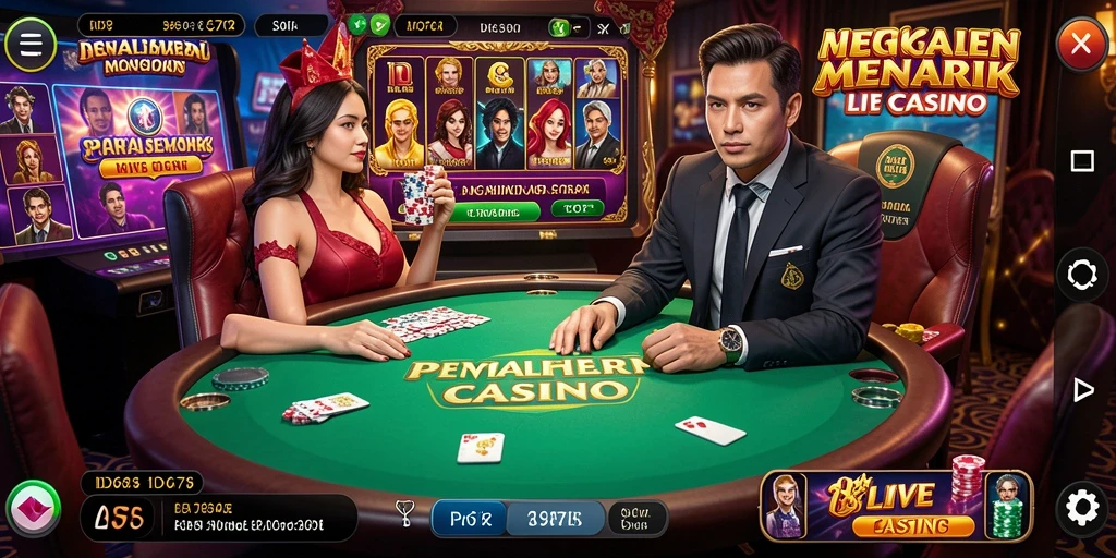 Tampilan permainan Live Casino yang mengasyikkan dan interaktif.