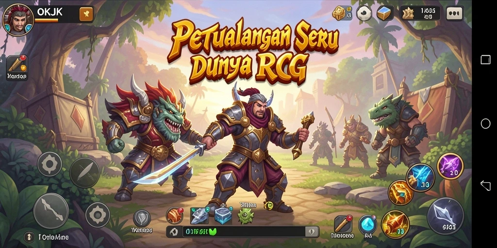 Tampilan gameplay OKJK yang menegangkan dan penuh aksi RPG.