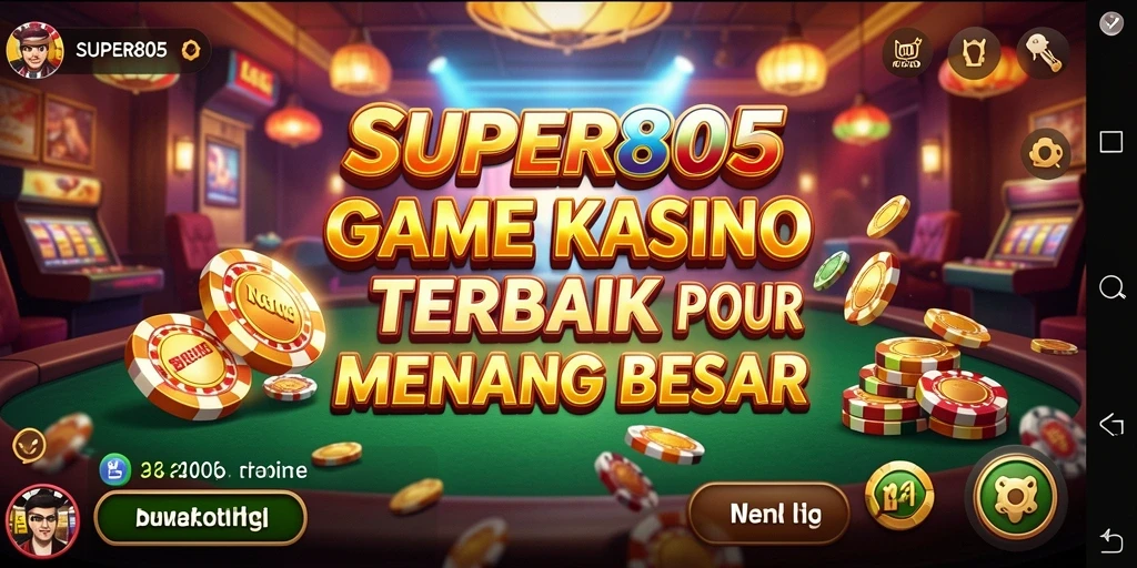 Tampilan gameplay yang menakjubkan dari SUPER805, penuh dengan aksi Kasino.