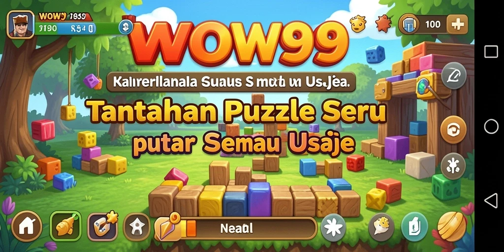 Tampilan gameplay WOW99 yang menarik dan menantang puzzle.