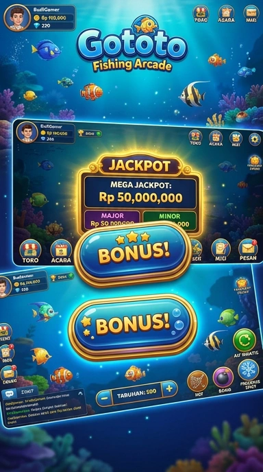 Tampilan antarmuka aplikasi gototo yang menarik dan mudah digunakan.